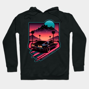 1980s Cyber Summer's Night Rider by gnarly Hoodie